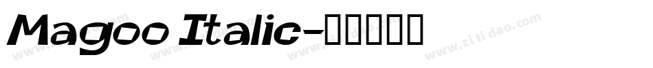 Magoo Italic字体转换
